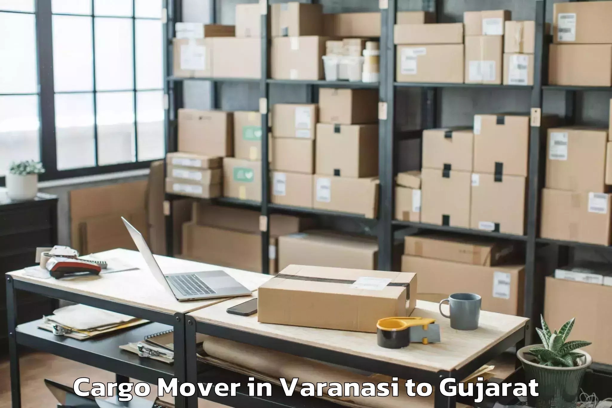 Professional Varanasi to Bhanvad Cargo Mover